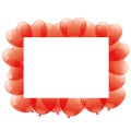 Vector frame. Balloons. Royalty Free Stock Photo