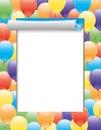Vector frame. Balloons. Royalty Free Stock Photo
