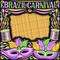 Vector frame for Brazil Carnival