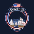 Vector frame for Columbus Day