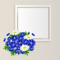 Vector frame with flowers