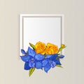 Vector frame with flowers