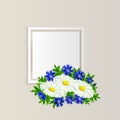 Vector frame with flowers