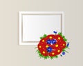 Vector frame with flowers