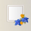 Vector frame with flowers