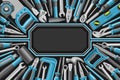 Vector frame with Hardware Tools Royalty Free Stock Photo