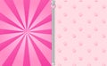 Cute pink background with bright beams. Lol doll surprise party elements of design.