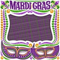 Vector frame for Mardi Gras