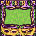 Vector frame for Mardi Gras