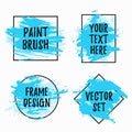 Vector frame with paint brush strokes Royalty Free Stock Photo