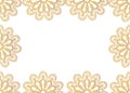 Vector frame pattern of golden mandalas