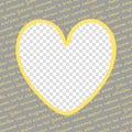Vector frame for a photo in the shape of a heart