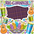 Vector frame for Rio Carnival