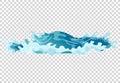 Vector frame water splash for game animation. Water explosion special effect fx animation frame on transparent