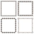 Vector frames set. Ornate and vintage design Royalty Free Stock Photo