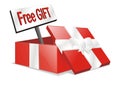 Vector free gift present box Royalty Free Stock Photo