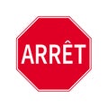 Vector French Arret Stop Sign