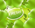 Vector fresh apple background