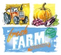 Vector fresh farm