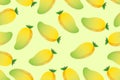 Vector of fresh mango seamless pattern Royalty Free Stock Photo