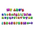 Vector fridge magnet alphabet spelling letters Royalty Free Stock Photo