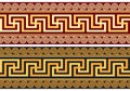 Vector frieze with Greek ornament (Meander) Royalty Free Stock Photo