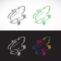 Vector of frogs design on white background and black background. Royalty Free Stock Photo