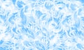 Vector frost glass pattern. Winter blue background.