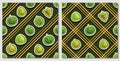 Vector Fruit Seamless Patterns Royalty Free Stock Photo