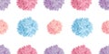 Vector Fun Pastel Colorful Birthday Party Paper Pom Poms Set Horizontal Seamless Repeat Border Pattern. Great for Royalty Free Stock Photo