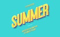 Vector fun summer font 3d bold color style