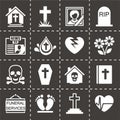 Vector Funeral icon set