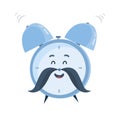 Vector funny cartoon alarm clock character Royalty Free Stock Photo