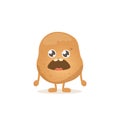 Vector funny cartoon cute smiling tiny potato isolated on white background. vegetable funky character