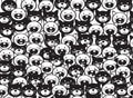 Vector funny cats seamless pattern. Royalty Free Stock Photo