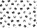 Vector funny cats seamless pattern. Royalty Free Stock Photo