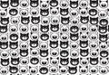 Vector funny cats seamless pattern. Royalty Free Stock Photo