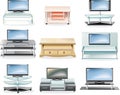 Vector furniture icon set. Tv Stands