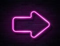 Vector Futuristic Sci Fi Modern Neon Pink Glowing Arrow