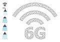 Mesh Network 6G Radio Source Icon
