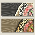 Vector gamble banners for Casino Royalty Free Stock Photo