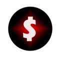 dollar logo gaming coin vector