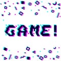 Vector game pixel glitch Royalty Free Stock Photo