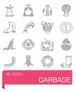 Vector Garbage icon set