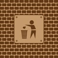 Vector garbage sign