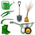 Vector Garden Icons Set 1 Royalty Free Stock Photo