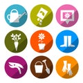 Vector Gardening Icons - Tools Set