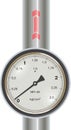 Vector gas manometer with pipe