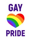 Vector gay pride LGBT rights card Royalty Free Stock Photo