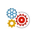 Vector gear icon template or settings sign Royalty Free Stock Photo